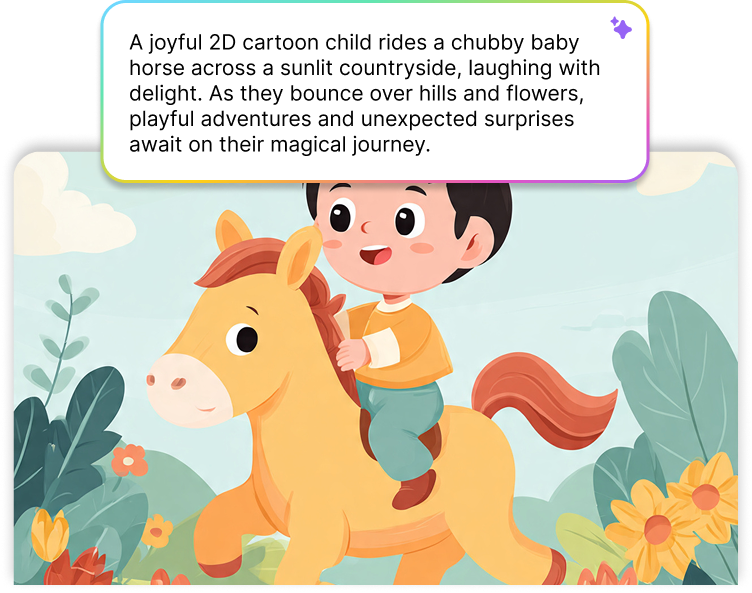 Turn your ideas or text into engaging animated videos and bring your stories to life effortlessly.